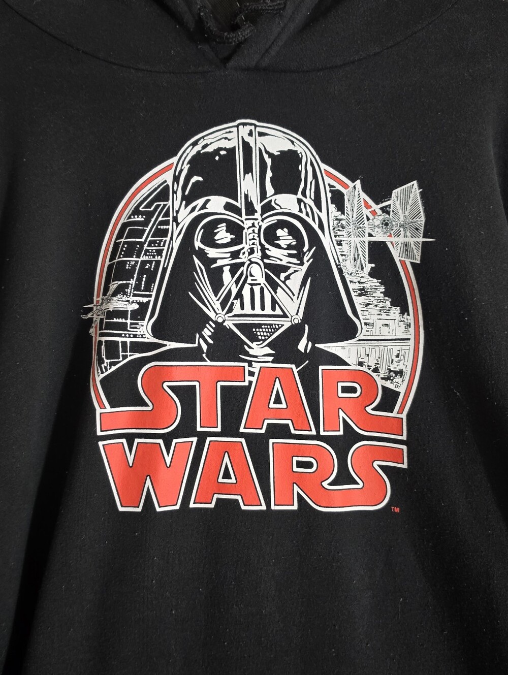 Star Wars Black Hoodie with Red and White Darth Vader Graphic